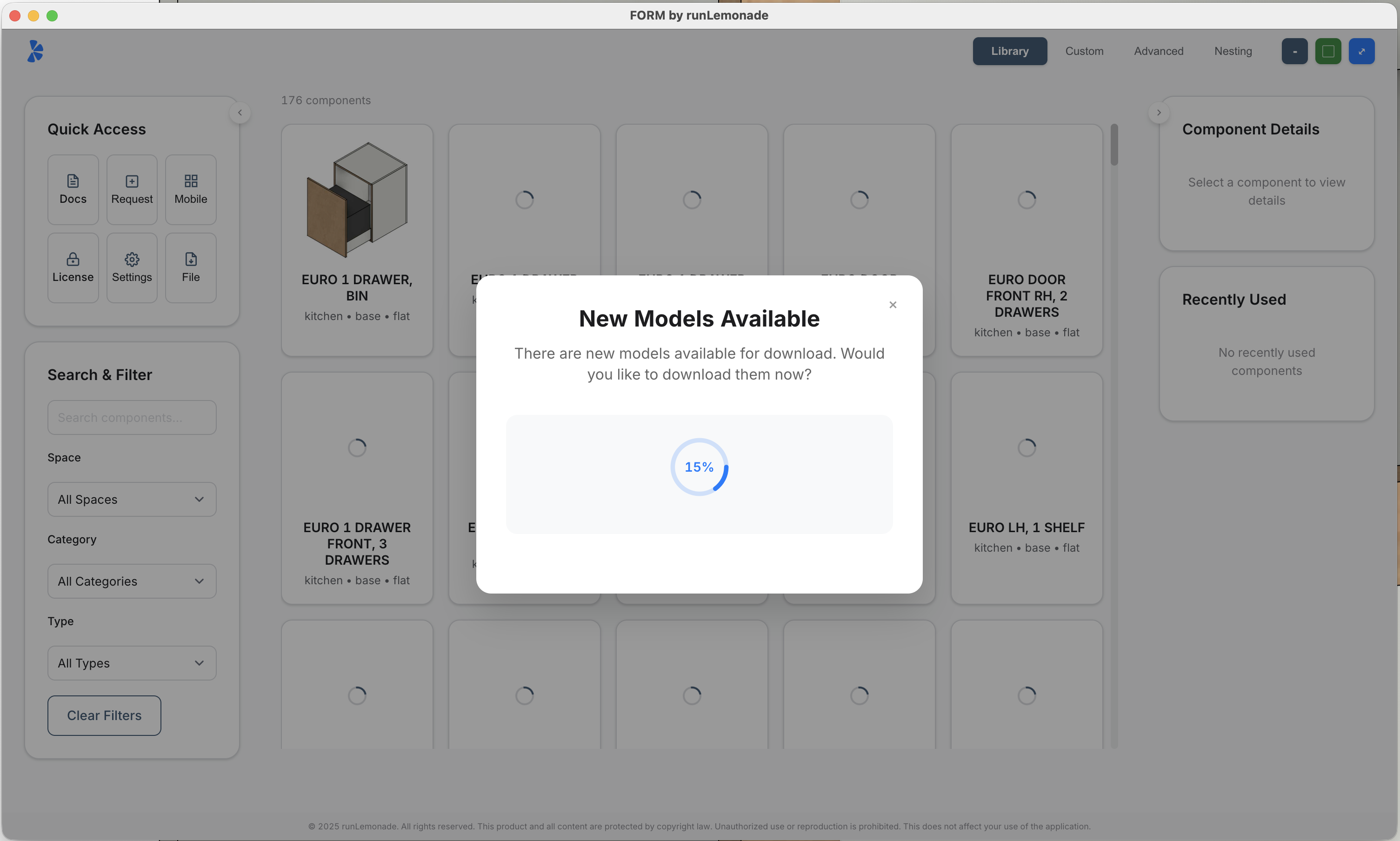 FORM 215+ Cabinet Library